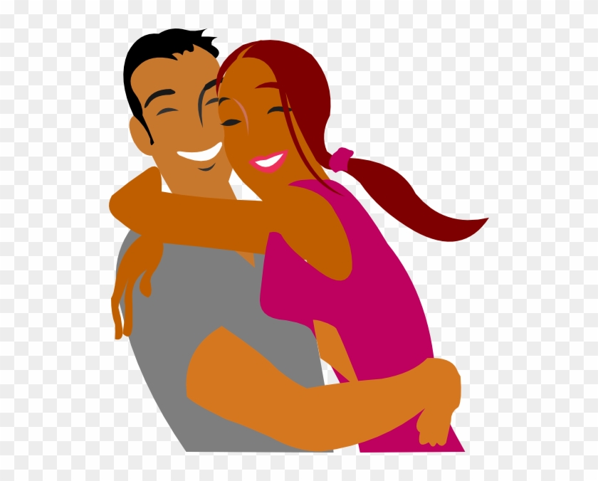 Couple Hugging Clip Art - Clip Art #397936