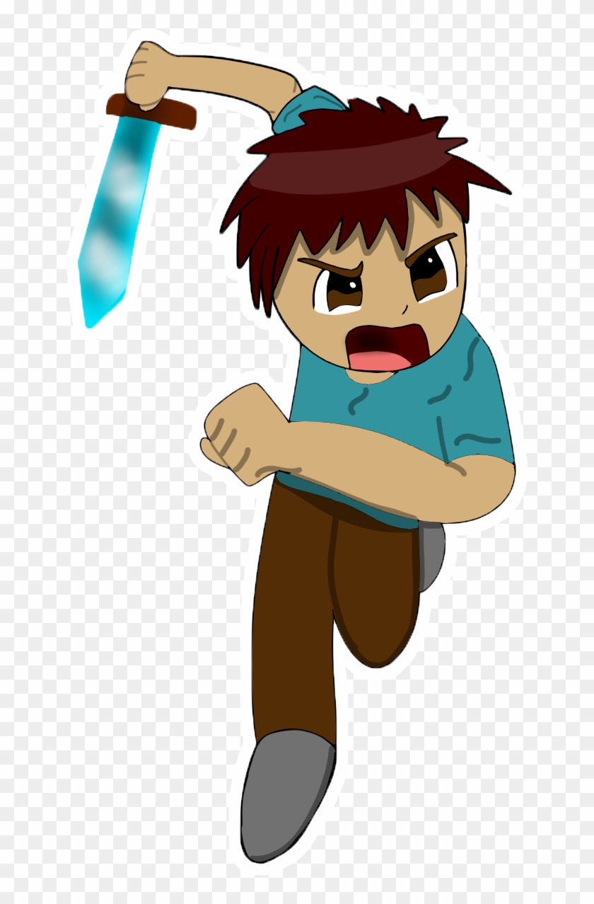 Unique Minecraft Steve Clip Art Medium Size - Steve Anime Minecraft Png #398036