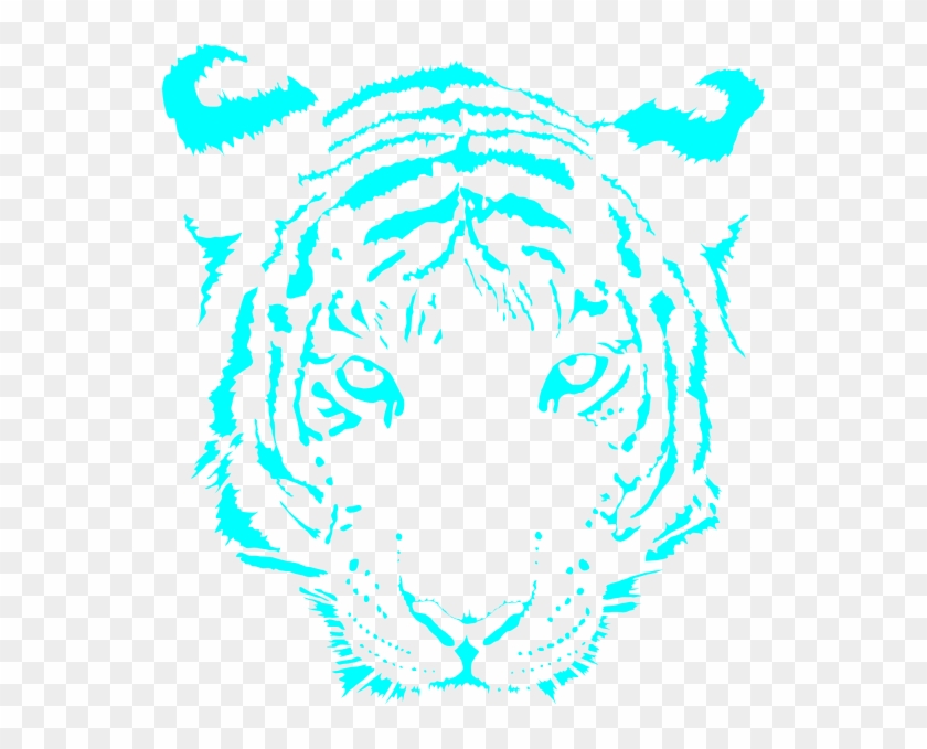 Blue Tiger Svg Clip Arts 546 X 599 Px 虎 花 フリー イラスト Free Transparent Png Clipart Images Download