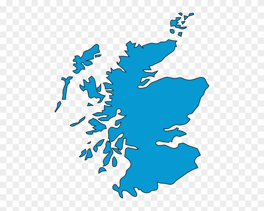 Outline Of Scotland Blue Scotland Clip Art At Clker - Scotland Clipart #398080
