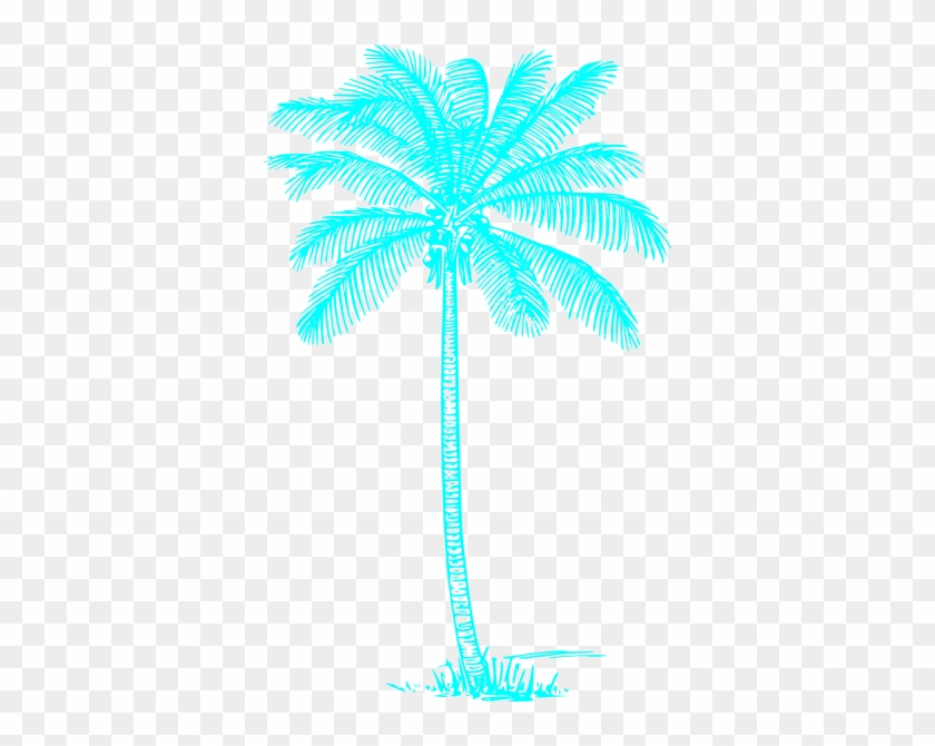 Light Blue Palm Tree #398220