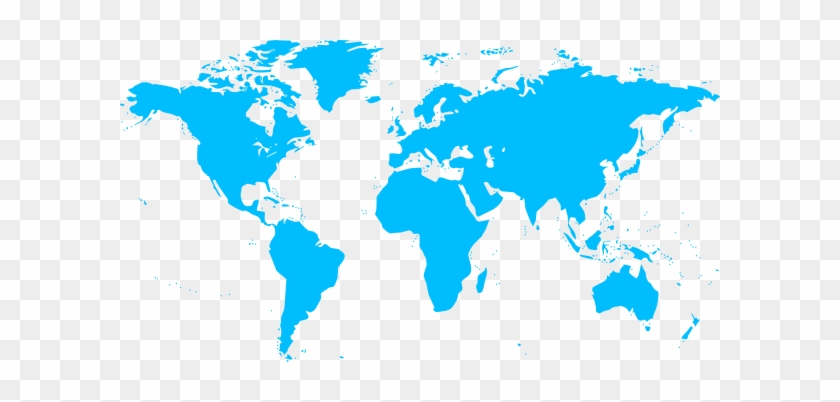 Blue Map Of Countries Clip Art At Clker - Countries Clipart #398222