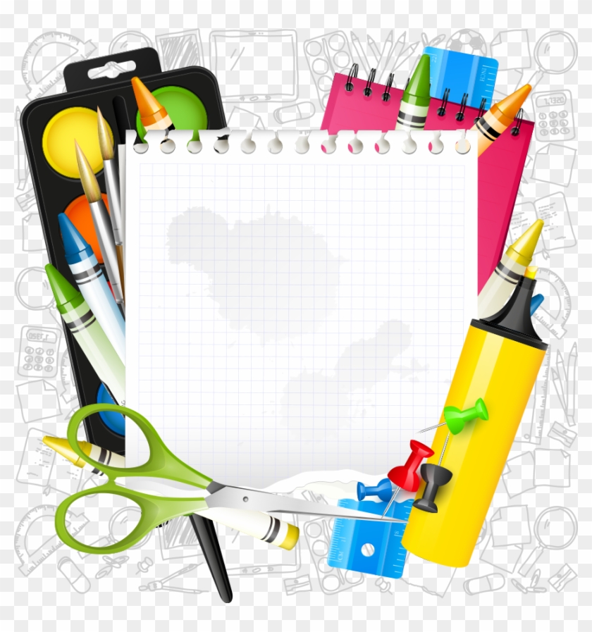 Paper School Supplies Icon - Escolar Vector #398430