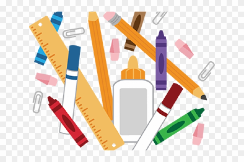 School Supply Clipart - Transparent School Supplies Clip Art #398434