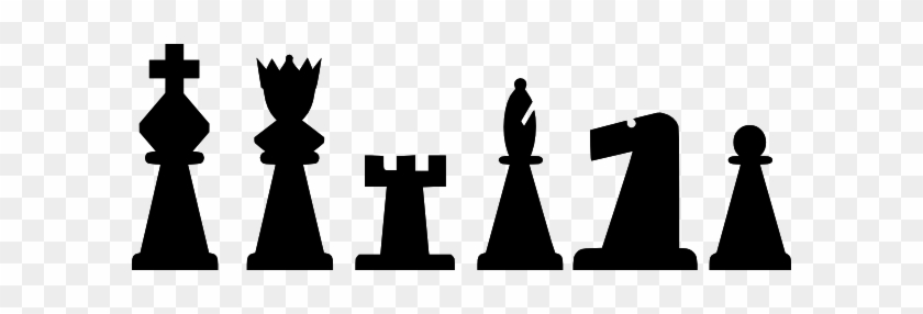 Black Chess Pieces Silhouette - Chess Pieces Clip Art #398511