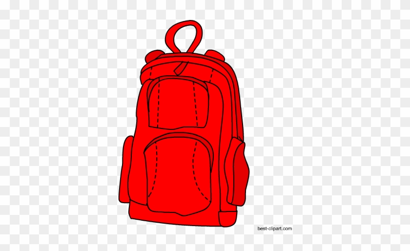 Red School Bag Free Clip Art - School #398550