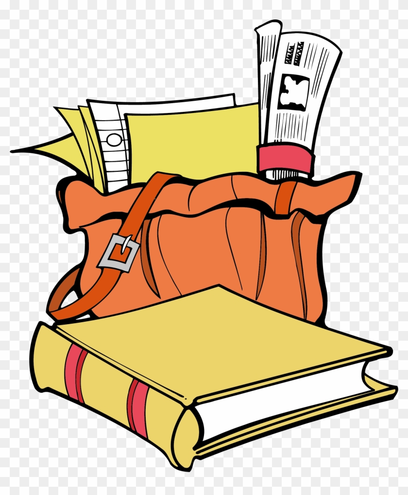 Paper Backpack School - Cartoon #398555