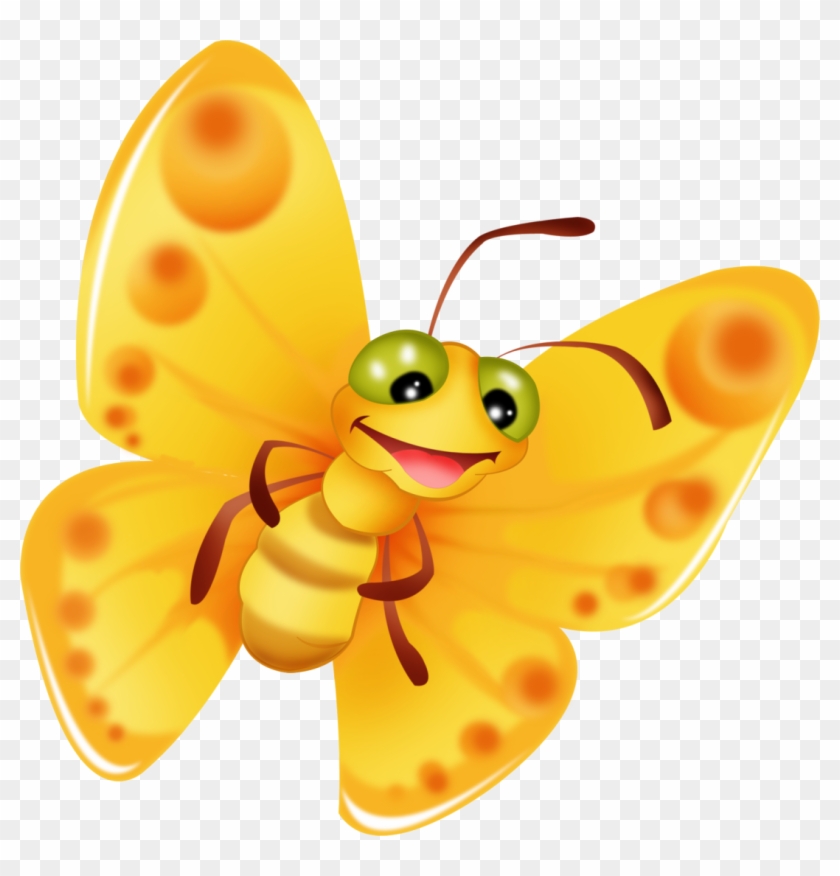 A Yellow Butterfly - Butterfly Clip Art Yellow #398587