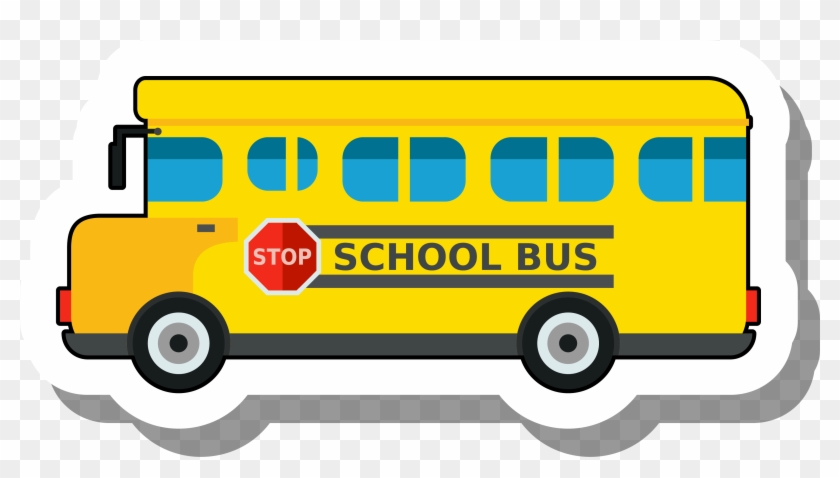 School Bus Clip Art - School Sticker Png #398617