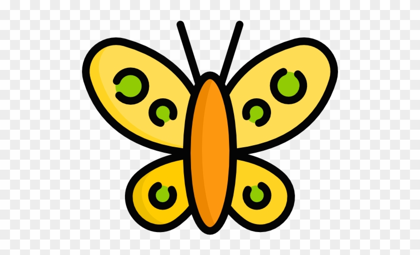 Butterfly Free Icon - Borboleta Amarela Png Desenho Png #398655