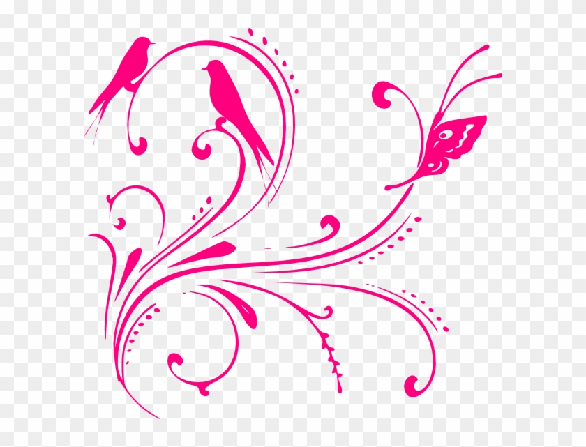 Dark Pink Flower Clipart - Pink Floral Vector Png #398771