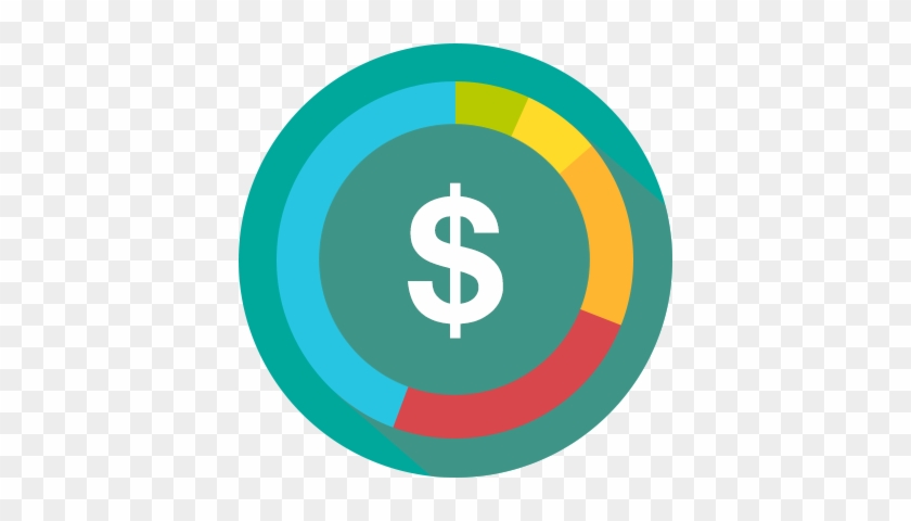 Blue Icon With A Circle Chart Of Student Fees - Dark Trap #398872