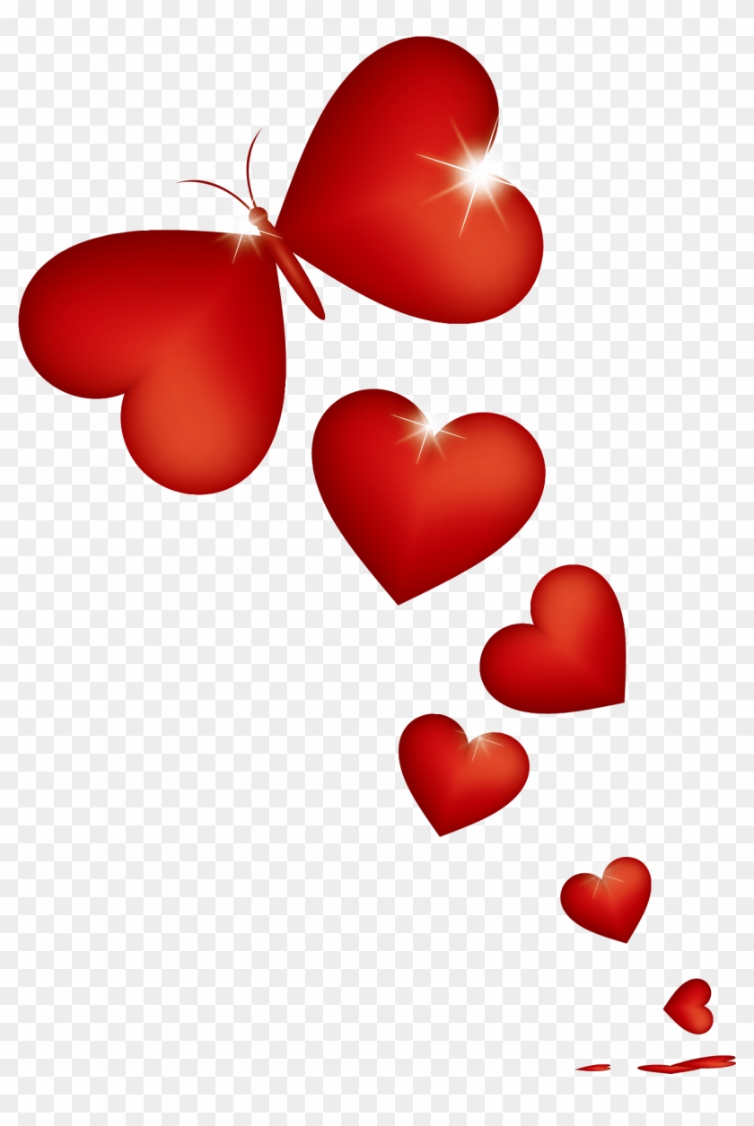 Butterfly Heart Valentines Day Clip Art - 2 Hearts Beat As 1 #398901