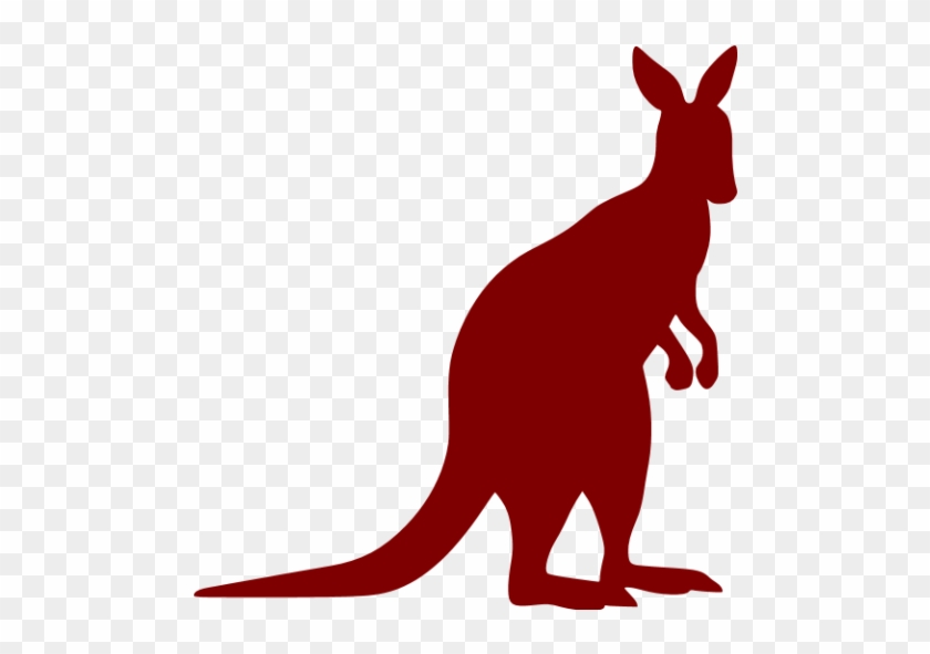 Maroon Kangaroo Icon - Kangaroo Silhouette #398919
