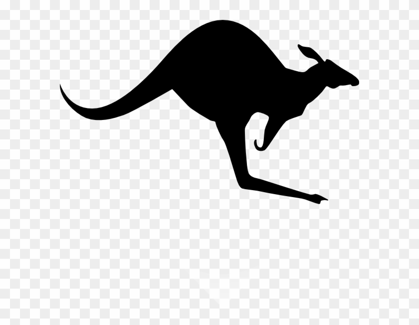 Solid Black Kangaroo Clip Art Free Clipart Images - Kangaroo Black And White #398930