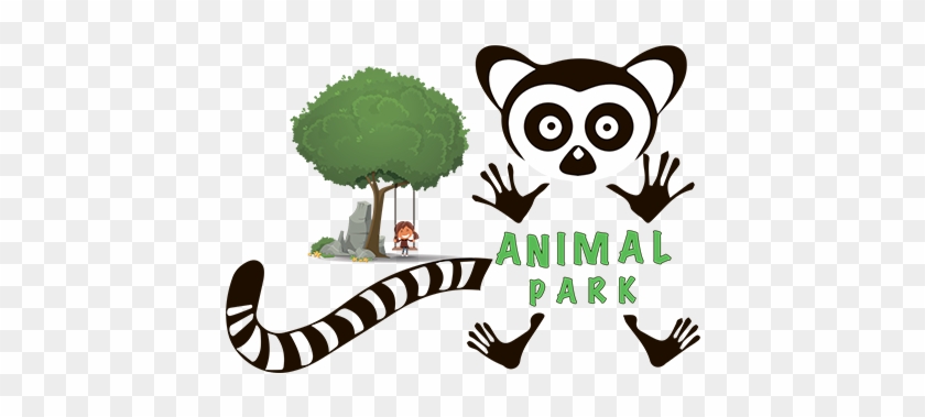 Animal Park Contact Zoo - Orange And Orchid Animal Cartoon Wall Sticker #399100