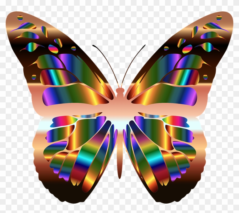 Butterfly Wings Cliparts 11, Buy Clip Art - Abstrakter Schmetterling Auf Taschenspiegel #399346