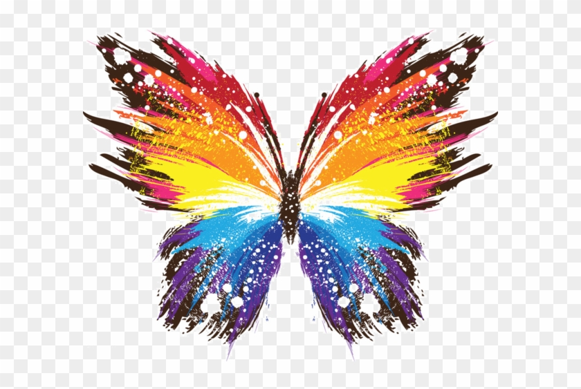 Papillon Clipart Rainbow Butterfly - Colorful Wallpaper For Laptop #399395