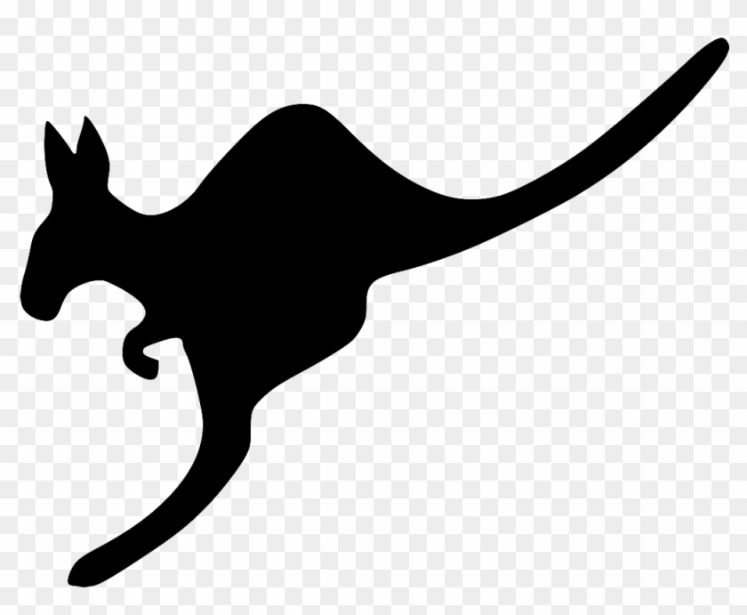 Kangaroo Jumping Transparent Image - Clipart Of Animal Silhouettes #399480