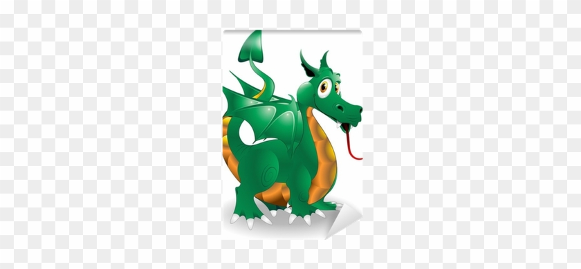 Drago Cucciolo Cartoon Baby Dragon Vector Wall Mural - Dragon #399509