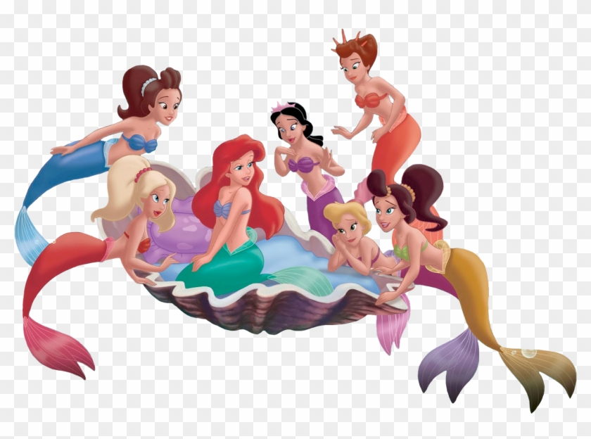 Little - Little Mermaid Sisters Png #399530