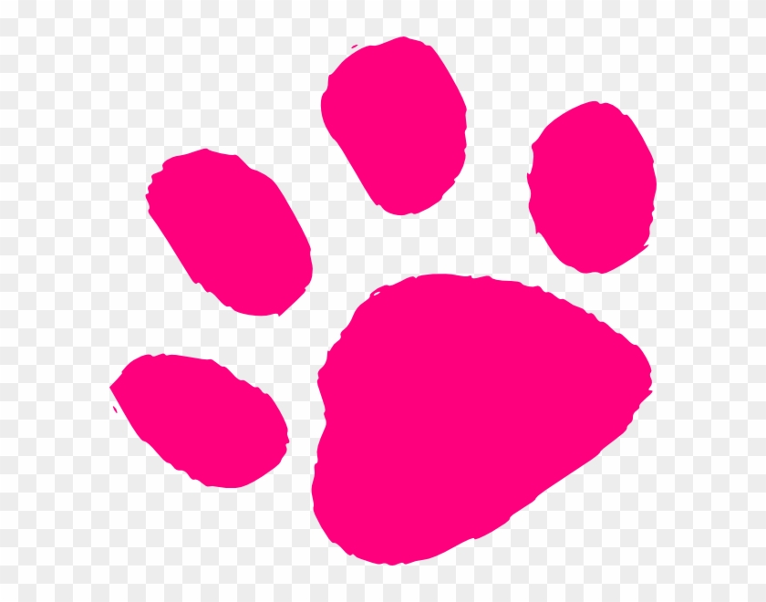 Pink Paw Print Clip Art - Paw Print Clip Art #399624