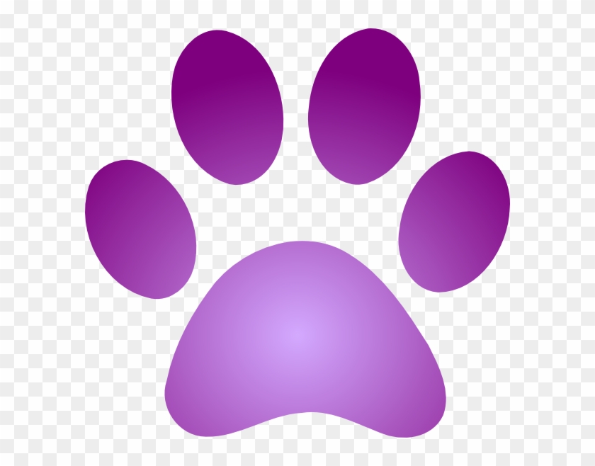 Purple Paw Print Clip Art At Clkercom Vector - Purple Dog Paw Print #399626