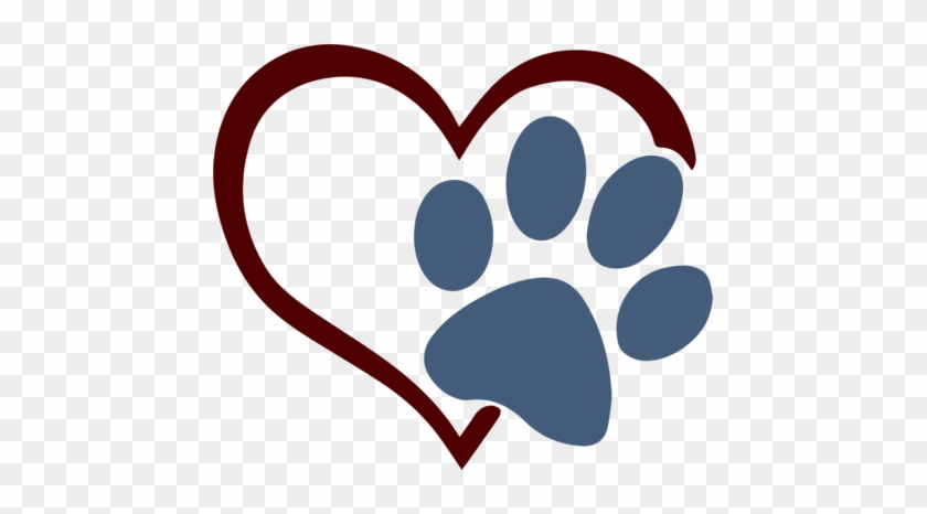 The Craft Chop - Paw Print Heart Svg #399637