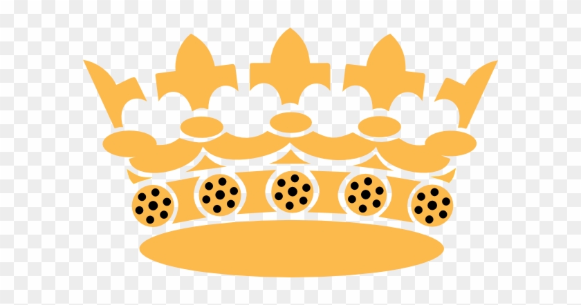 Gold Crown Clip Art At Clker - Kral Tacı Emoji Png #399677