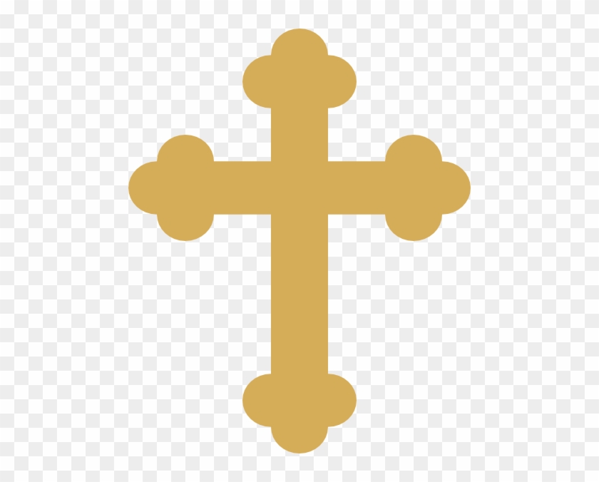 Gold Cross 2 Clipart Clip Art At Clker Com Vector Clip - Orthodox Cross Clip Art #399680