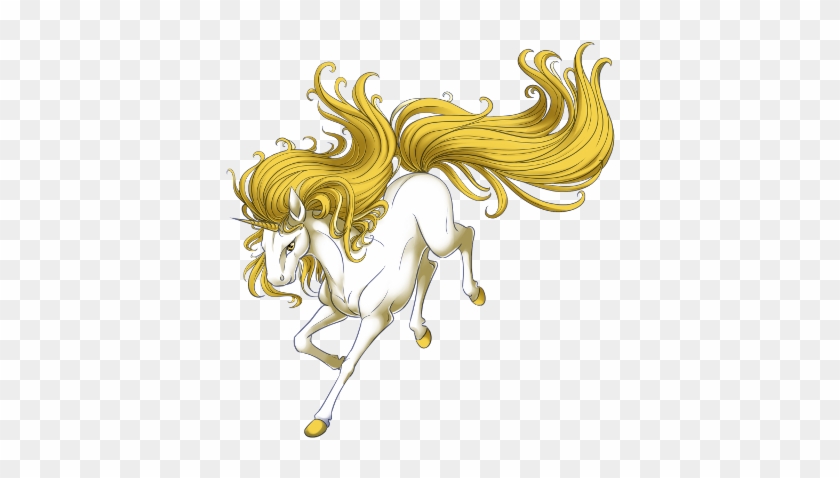 Gold Unicorn - Yellow Unicorn Png #399862