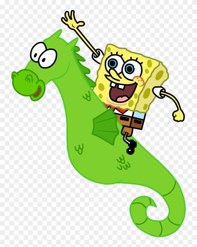 Spongebob On A Seahorse By Jcpag2010 - Spongebob Squarepants #399879