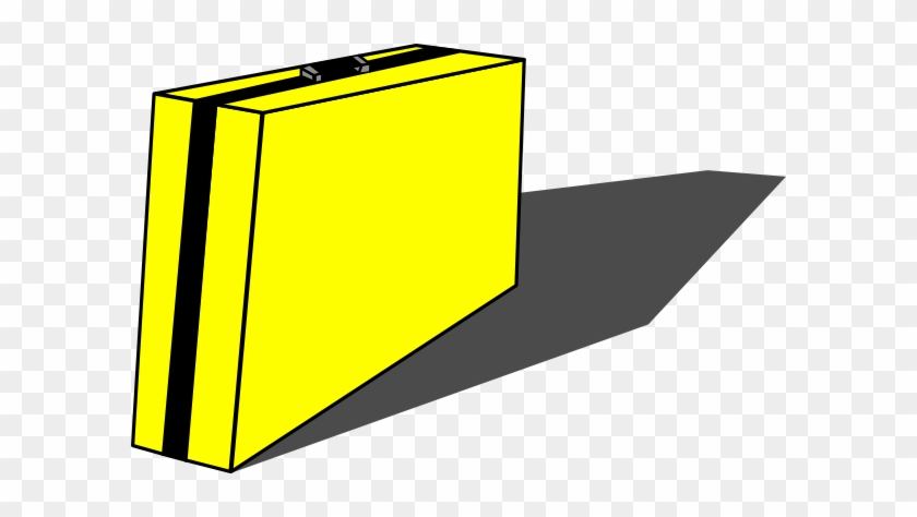 Yellow Briefcase With Black Stripe White Background - Yellow Briefcase With Black Stripe White Background #399956