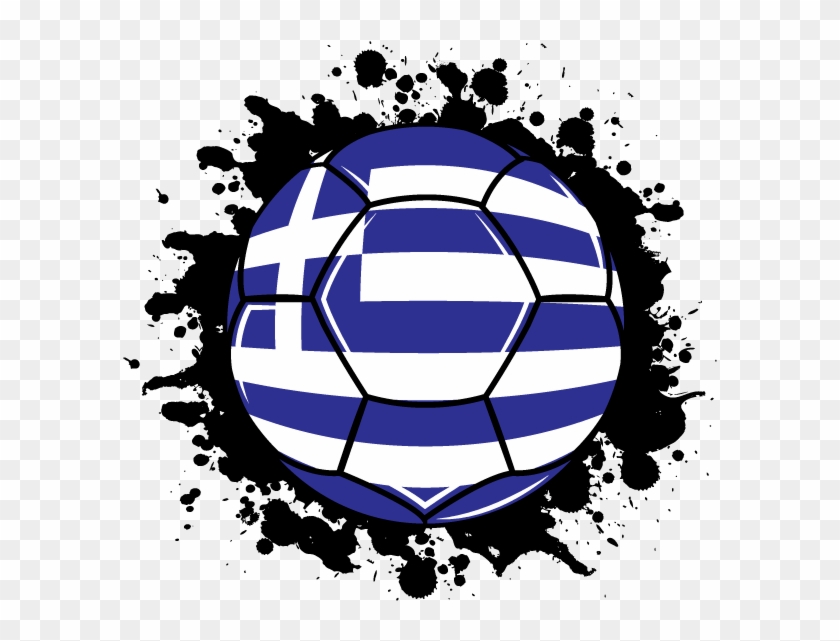 Greece Soccer Ball Flag Greek Pride Hellenic Republic - Brazil T Shirt Design #399999