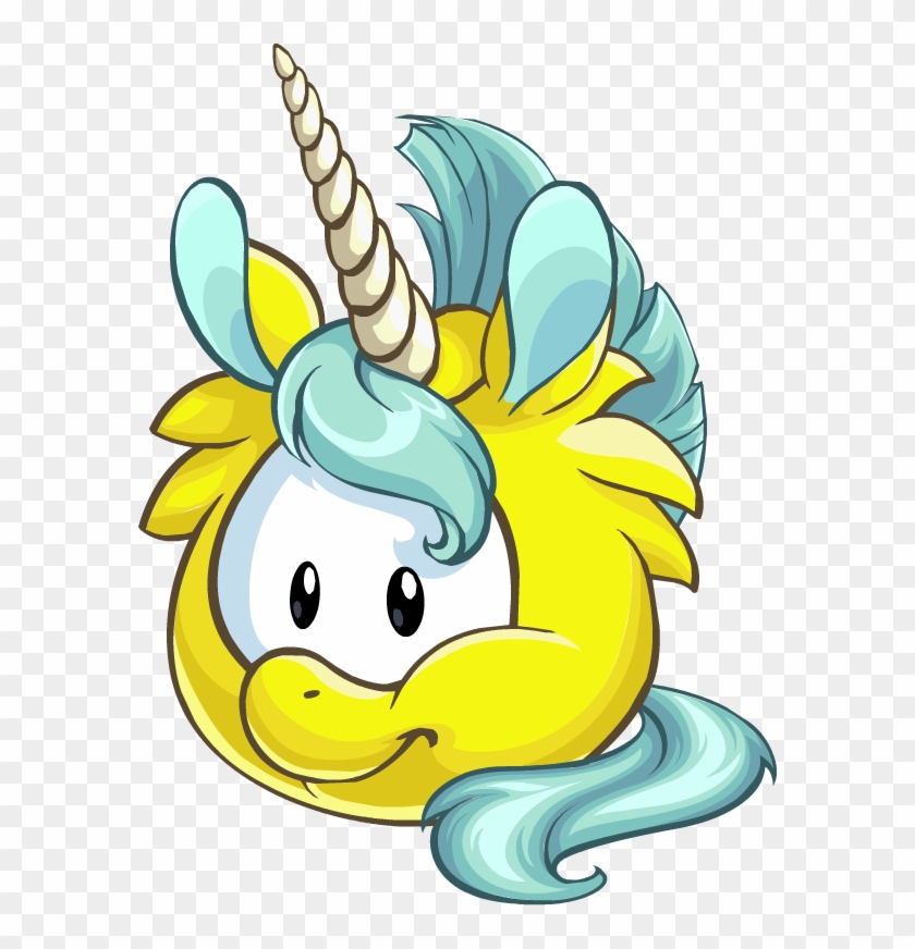 Puffle Yellow1020 Paper - Club Penguin Unicorn Puffle #400097