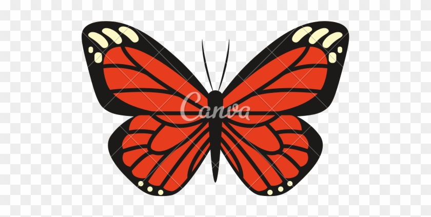 Cartoon Monarch Butterfly - Cartoon Monarch Butterfly #400110