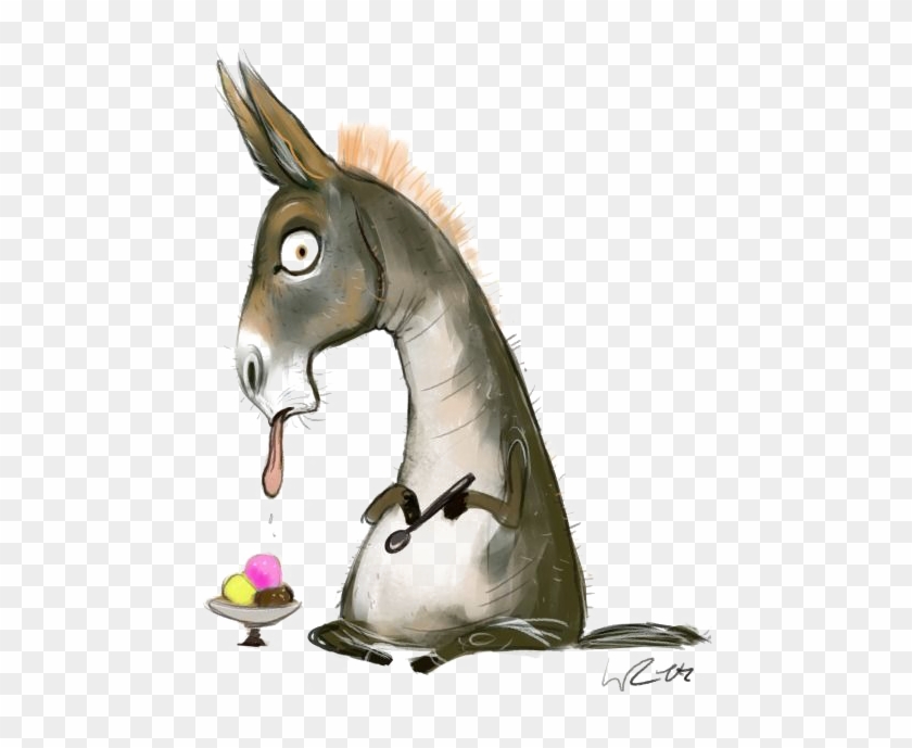 Donkey Cartoon Drawing Illustration - Donkey Cartoon Drawing Illustration #400205