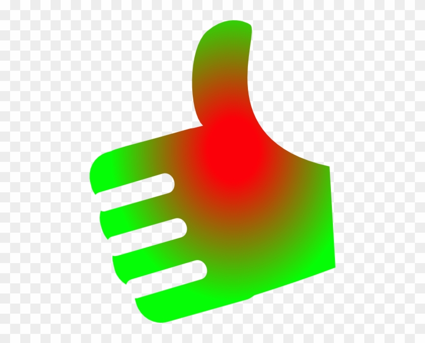 Thumb Up Red-green No Background Clip Art At Clker - Clip Art #400198