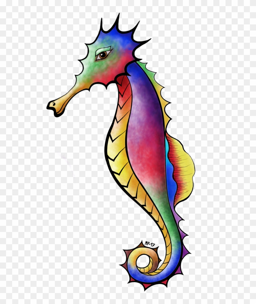 Seahorse Drawing Colorful - Northern Seahorse #400287