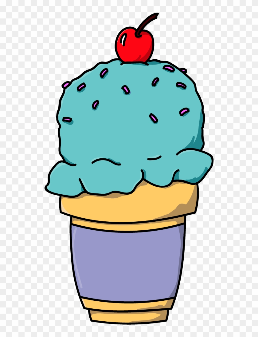 Blue Raspberry Ice Cream Cone Art By Talking Dog - Blue Raspberry Ice Cream Cone Art By Talking Dog #400325
