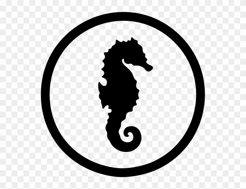 Sea Horse Icon Isolated On White Stock Vector 441882853 - Seahorse In A Circle #400384