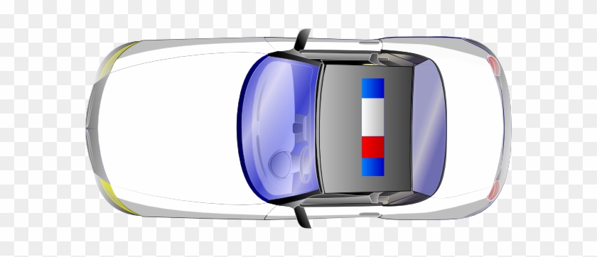 Police Car Top View Clip Art At Clker - Police Car Top View Vector #400429