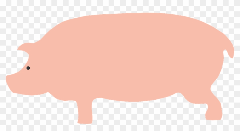 Free Pig Clipart 11, - Cartoon Pig Side View #400487