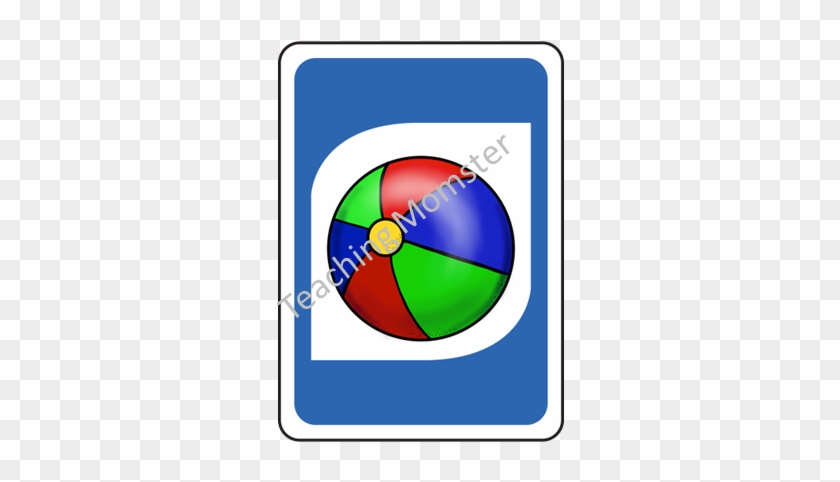 The Words “beach Ball” Matches With The Picture Of - Circle #400526
