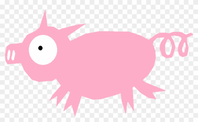 Cute Pig Pictures Cartoon 26, - Pink Paint Splatter Clip Art #400550