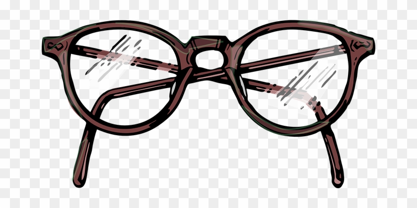 Specs Glasses Spectacles Eyes Brown Frames - Glasses Drawing Png #400584