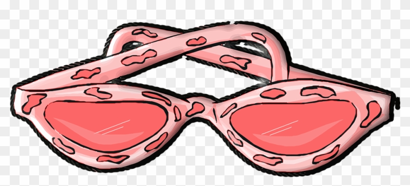 Cartoon, Eye, Female, Girl, Pink - Sunglasses #400603