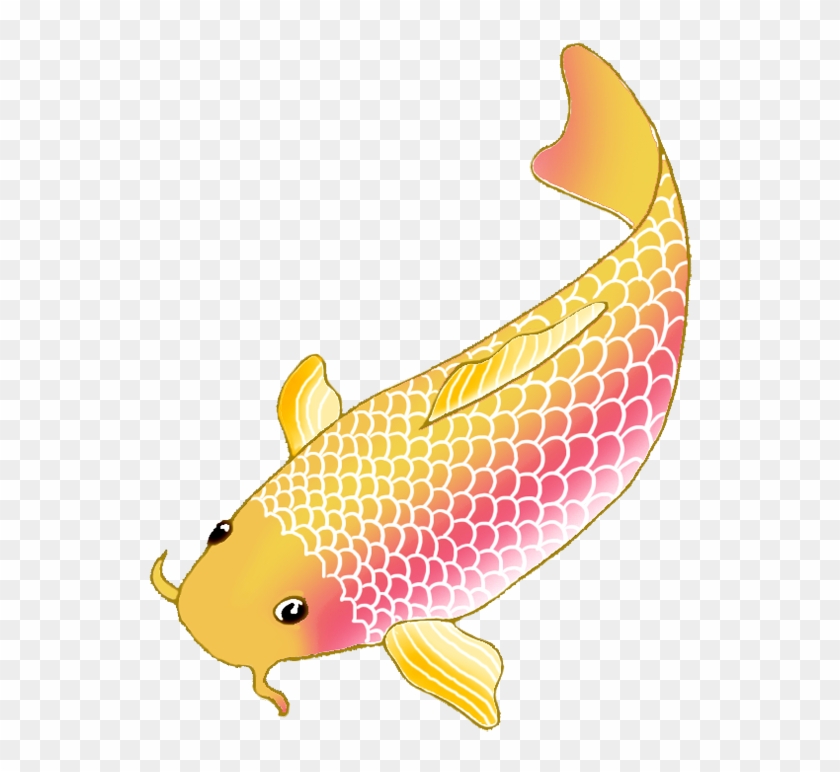 Koi Fish Sketch Orange - Koi Fish Clipart Png #400778
