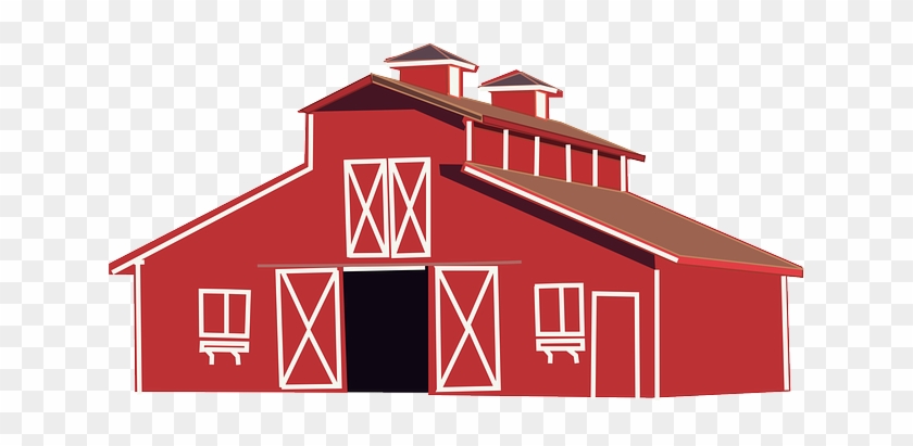 Animals, Red, House, Home, Barn, Farm, Animal - Red Barn Clipart #400854