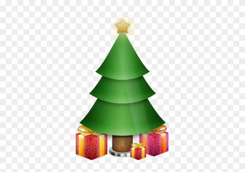 Christmas Tree With Gifts Icon - Christmas Tree Gifts Icon #400923